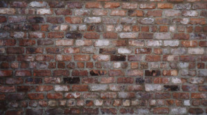 Reclaimed brick walling