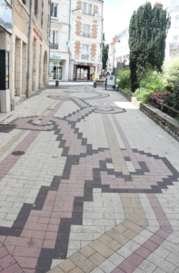 Block paving detail at Blois France