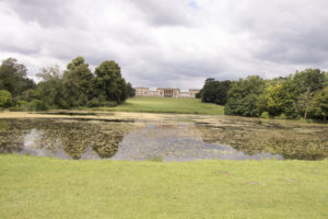 Stowe - the house viewed over the lake.